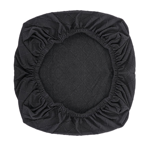 Stretch Office Chair Cover Desk Chair Seat Covers, Elastic Stretch Chair Slipcovers Dining Room Desk Seat Cover, Removable Chair Seat Cushion Protector Slipcovers Kitchen Chair Protective(Black)
