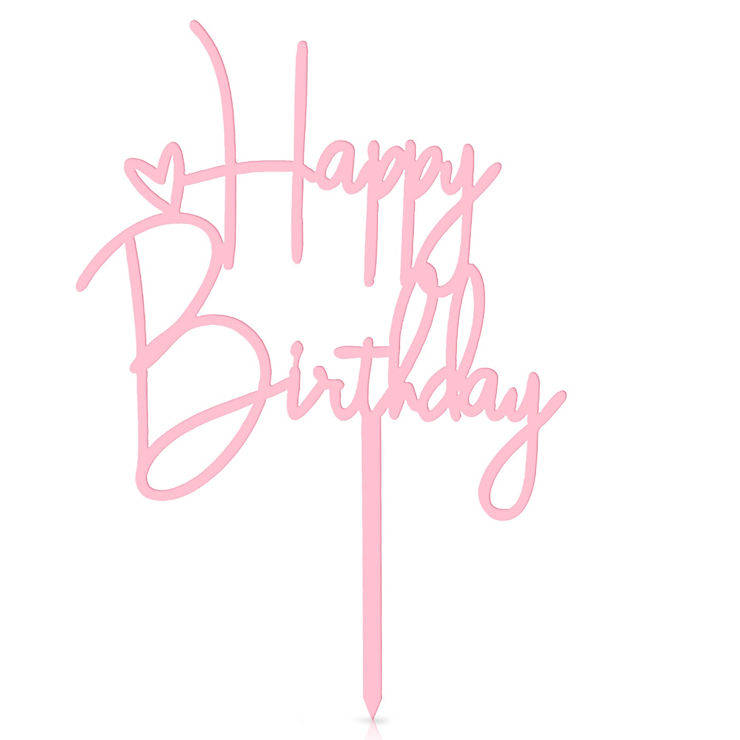 Happy Birthday Cake Toppers Pink Happy Birthday Cake Decorations