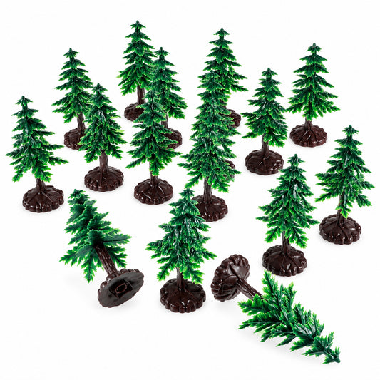 Alrhso 40PCS Miniature Trees Model Trees Plastic Mini Christmas Tree