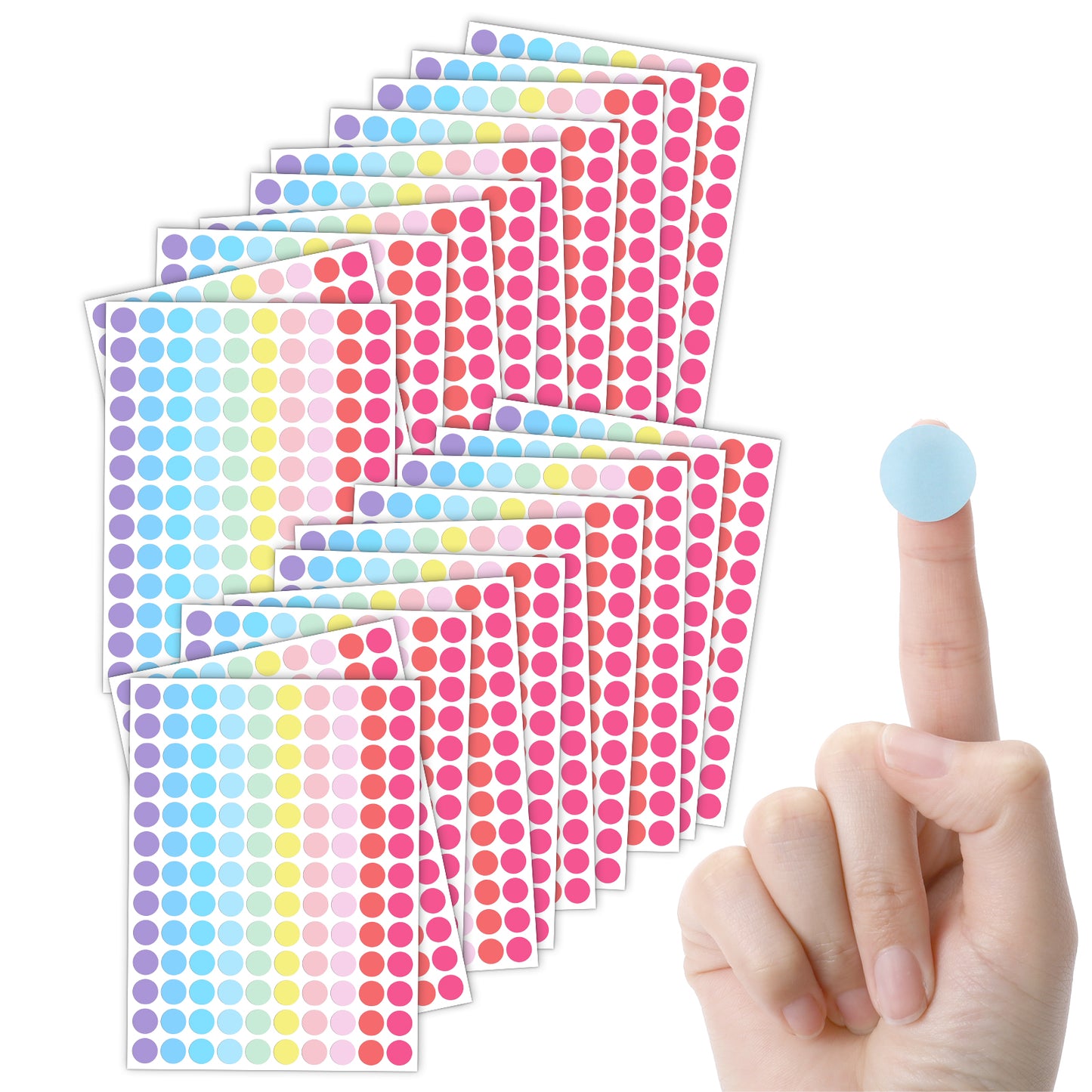 10 Color Diameter Color Coding Labels,