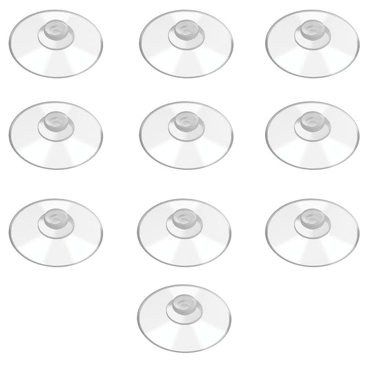 10PCS 1.2 Inch Small Clear Suction Cups for Glass Without Hooks, Glass Table Suction Cups, Anti-Collision Clear Plastic Suctions Pads for Home Organization Christmas Festival Decoration Windows