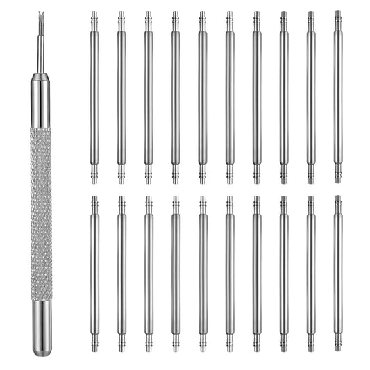 Gtziqa Watch Spring Bar Tool, 21 Pcs Watch Pins Replacement Kit with 20 Pcs Stainless Steel Spring Bars Watchs Pin Removal Tool for Watches Repair Adjustment