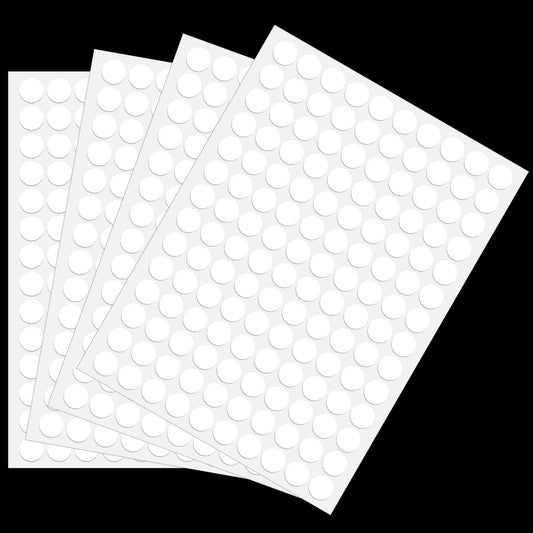 384PCS Screw Hole Covers White Furniture Stickers 0.71inch/18mm Self-Adhesive Screw Hole Stickers Waterproof PVC Cover Caps Stickers Round Plastic Stickers for Screw Hole Wall Cabinets Bookcase Desk