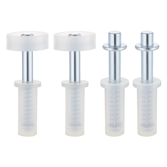 4Pcs Bi Fold Door Hardware Kit, Spring Loaded Top Roller Guide Wheel and Pivot, Bifold Closet Door Repair Kit for Folding Pocket Accordion Barn Doors