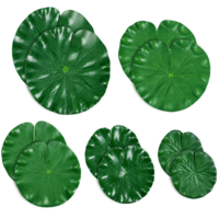 Viliqiou 10 PCS Artificial Lily Pads for Ponds, Realistic Lotus Lilly Pad Floating Mat, 5 Sizes Water Lily Pads for Pond Pool Fountain Garden Decoration
