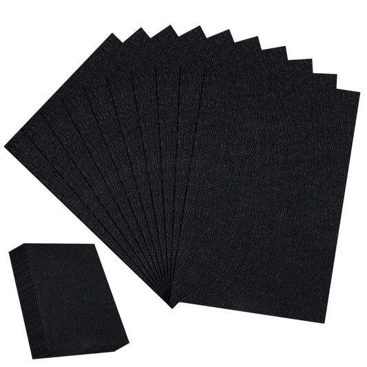 Black Felt Sheets, 10 PCS Felt Sheets Fabric for Crafts 7" X 11" Felt Sheets Fabric Stiff Craft Felt Cloth Soft Felt Pads Thick Fall Felt Sheets for DIY Art and Sewing Projects Crafts Making Supplies