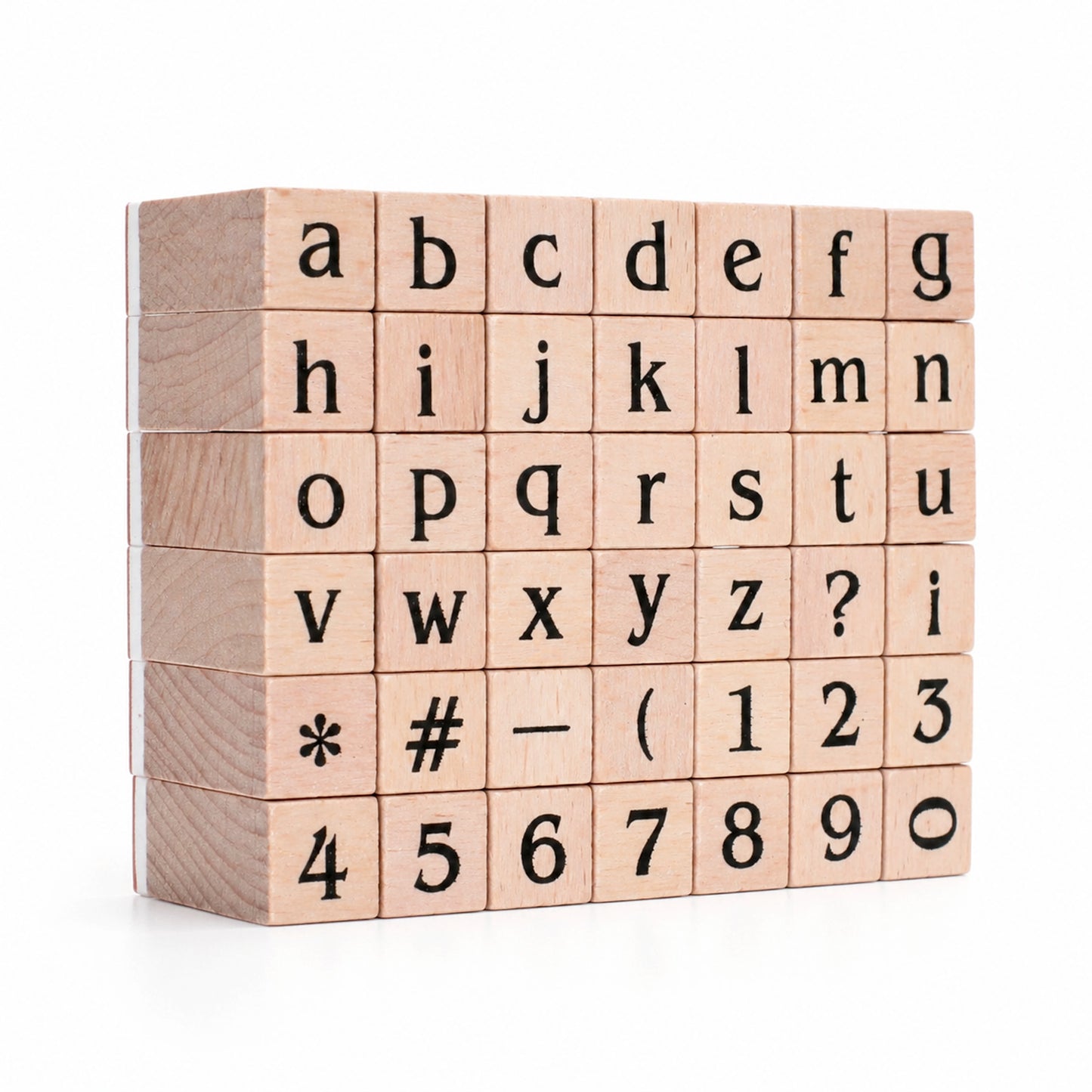 42 Pcs Small Letter Stamps Wooden Alphabet Stamp Set Clay Alphabet Wooden Rubber Stamp Kit with Numbers and Symbols for DIY Projects Card Making Scrapbooking