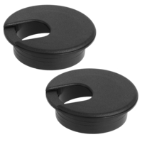 2 Pcs Desk Grommet 60mm Round Desk Cable Hole Desk Cable Wire Computer Desk Plastic Grommet Desk Cable Wire Grommet Tidy Wire Hole Cover for Management Office Computer Desk Wires