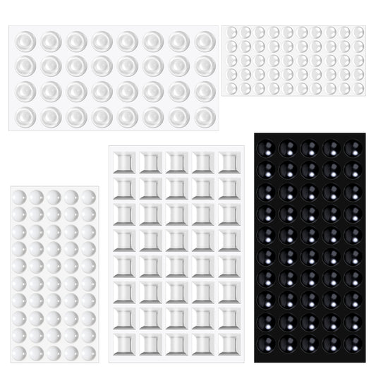 222 Pcs Braille Stickers Bump Dots for Visually Impaired Silicone Bump Dots Blind Reading Aid Mixed Braille Tactile Dot for Low Vision Visually Impaired Elderly (5 Styles)