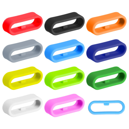 Gtziqa Watch Band Loop, 12 Pcs Colorful Rubber Watch Strap Holder Silicone Multicolor Replacement Watches Band Keeper Security Fastener Rings for Smartwatch Sport Watches Accessories