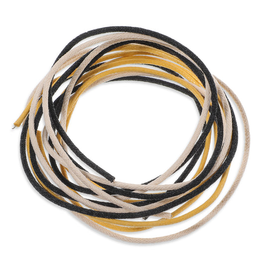 Cloth-Covered Braided Guitar Wire, 10 Feet Guitar Pickup Wire, Waxed Vintage-style Pushback Guitar Wire, Coated Guitar Wire (3.3-White/3.3-Black/3.3-Yellow)