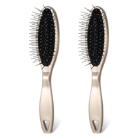 Wig Brush 2 Pcs Wig Brushes for Synthetic Hair, Portable Wigs and Human Hair Stainless Steel Wig Wire Detangling Brushes Wig Brush Comb Professional Synthetic Hair Brush Extension Brushes for Women