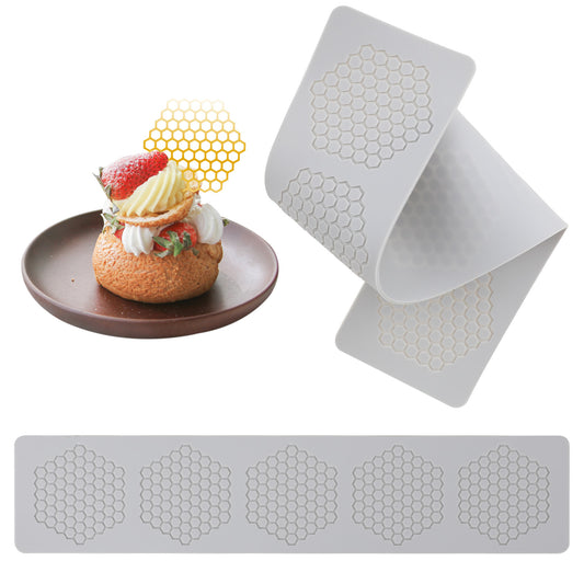 2 Pcs Honeycomb Molds Silicone Hollow Candy Mold Fondant Molds with Hollow Beehive Candy Molds 3D Cupcake Decorating Silicone Moulds for Baking, Polymer Clay, Sugar Craft Dessert Cake Decorating