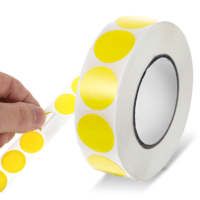 1000 Pcs 19mm Yellow Dot Stickers Yellow Round Sticker Waterproof Circle Stickers Color Coding Label for Office Shop Home Classroom Marking