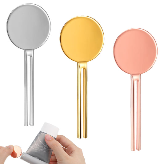 3 Pcs Toothpaste Tube Squeezer Stainless Steel Lotion Tube Squeezer Metal Paint Tubes Squeezers Toothpaste Roller Tubes for Paint, Cream, Cosmetic and Hair Dye