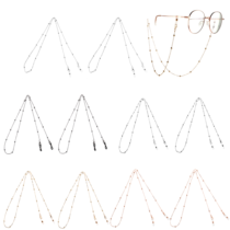 Eyeglass Chains for Women, 10 Packs Beaded Glasses Chain Adjustable Sunglasses Chain Eye Glasses Holders Around Neck Face Mask Chain Multicolor Glasses Holder Strap Link Chain Necklace for Women Girls