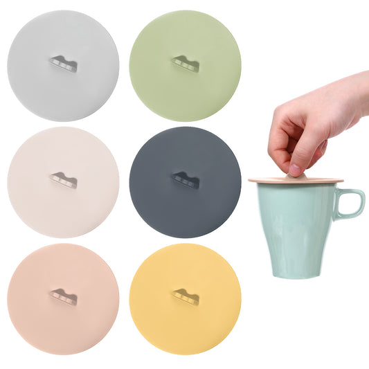 6pcs Silicone Lids for Cups Silicone Cup Covers 6color Food Grade Airtight Seal Lids for Mugs Reusable Mug Cover Universal Cup Lids for Coffee and Tea Cup Lids