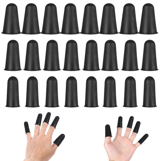 24 Pieces Rubber Finger Thimbles 3 Different Sizes Rubber Thimbles Finger Pads Grips Thimblette Rubber-Finger Pads for Paperwork Cutting Embroidery Money Counting Crafts