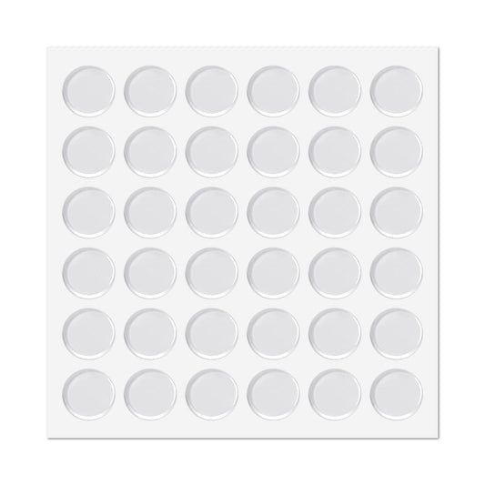 Glass Top Bumpers Premium Self Adhesive Clear Soft Glass Table Top Bumper Silicone Adhesive Furniture Bumpers Round Rubber Pads for Glass Table Top Spacer (Round 20mm x 2mm, 36 PCS)