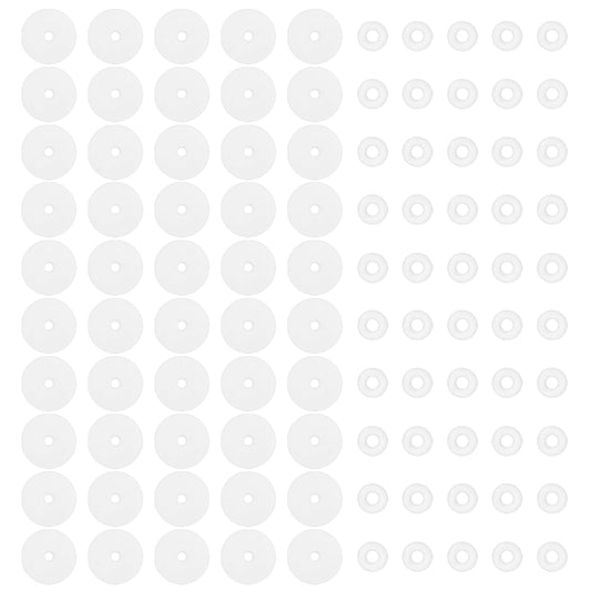 100 Pcs Silicone Piercing Discs Pad Clear Earrings Backs Non Pull Piercing Discs for Piercing Bump, Plastic Disc Pads Stabilize Earlobe Support Patches, Earrings Earlobe Support Patches(3mm+7mm)