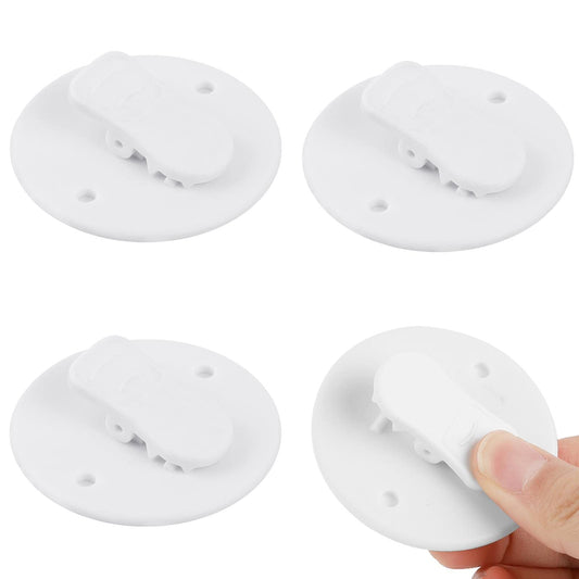 4Pcs Shower Curtain Clips Shower Splash Guard Holder Clear Self Adhesive Windproof Splash Clips Bathroom Curtain Weight Clip for Home