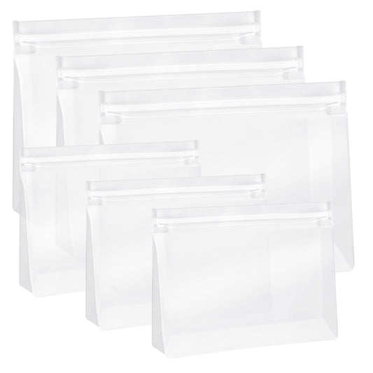 Hariendny 6 Pack Clear Toiletry Bags, Travel Pouch Leakproof Zipper Toiletry Organizer Bags, Makeup Cosmetic Bags for Women, Waterproof Transparent Storage Bags for Men Vacation Bathroom