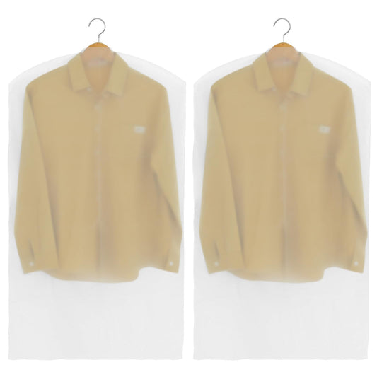 2 Pcs Garment Covers Dustproof Clothes Covers Transparent Garment Bags PEVA Waterproof Clothes Protective Covers for Shirts, Costumes, Coats Clothing Storage, 60 x 100 cm, NO Zip