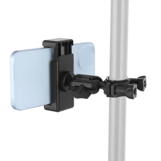 Mic Stand Phone Holder Flexible Phone Holder for Mic, 360° Swivel Music Microphone Stand Mic Stand Cell Phone Clip, Microphone Holder for Mic Stand Stand Holder Mount for Smartphones