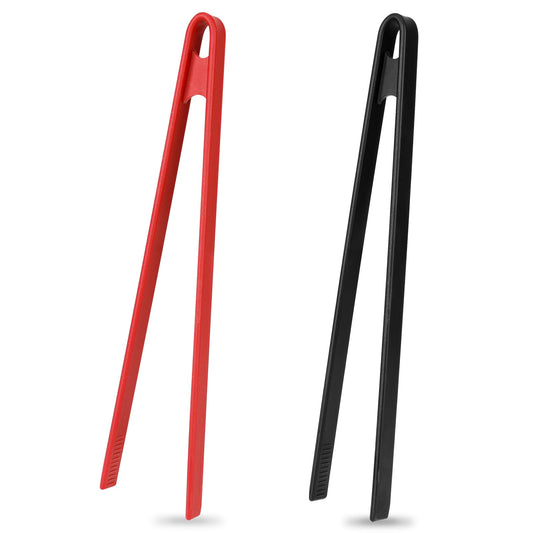 2 Pcs Kitchen Tweezers Silicone Tongs for Cooking Silicone Trivet Tongs 11.4 Inch Silicone Toast Tongs Silicone Kitchen Tong Non-Stick Silicone Food Tongs BBQ Grilling Tongs for Toaster Black Red