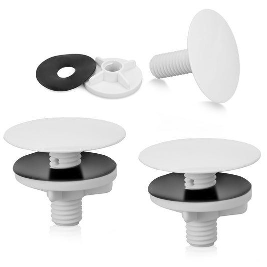 3 Pcs Kitchen Sink Hole Covers, Faucet Hole Cover White Kitchen Sink Plug, Kitchen Sink Caps for Tap Holes Plate Stopper Cover Blanking Metal Plug, 2 Inch Faucet Cover for Kitchen Sink