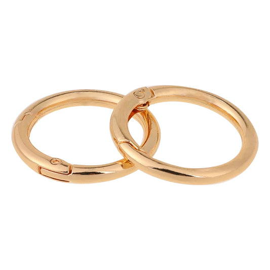 2 Pcs Spring O Ring Clip for Purse Strap 1 Inch Round Snap Clip Gold Key Rings for Keychain Alloy Round Buckle Key Hook Purse Strap Extender Clip for Keys, Bag, Handbag, Crafts