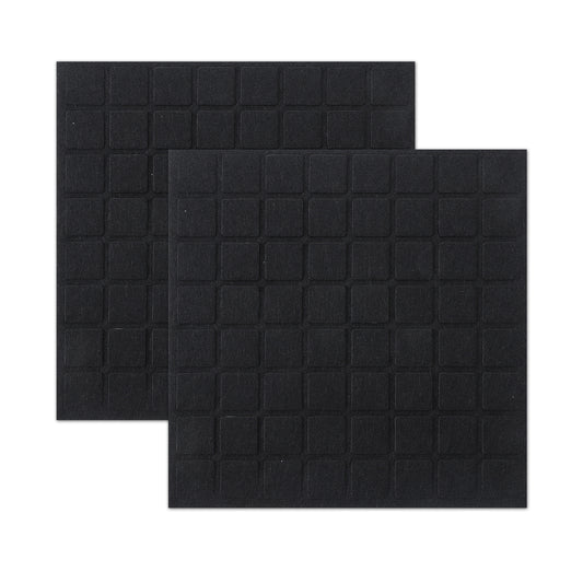 128Pcs 3/4 Square Felt Pads for Chair Legs Black Felt Furniture Pads Square Felts Pad Floor Protectors 3/4 Inch Chair Felts for Legs, 18mm