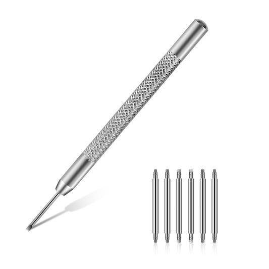 Mozeat Lens Watch Link Removal Pin Remover Kit Watch Link Removal Pin Kit with Spring Bar Tool 6 Pack 22mm Stainless Steel Watch Band Pins, Diameter 1.5 mm
