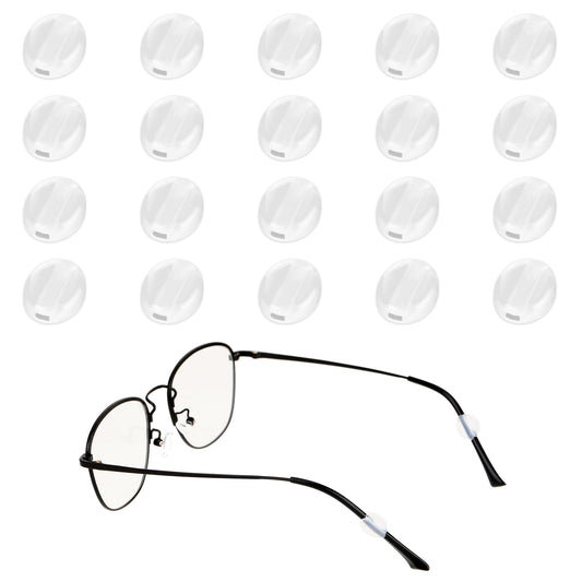 10 Pairs Eye Glasses Ear Grippers, Clear Eyeglasses Temple Grips Retainer Anti Slip Glasses Grip Soft Silicone Eyeglass Retainer Mini Round Eyewear Ear Grips for Keeping Glasses from Sliding