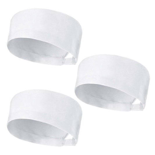 KALIONE 3pcs Chef Hats White Adjustable Cooking Cap Food Service Caps Flat Top Chef Beanie Breathable Mesh Top Skull Cap Professional Catering Hat Unisex Hair Cover for Kitchen Restaurant Cooking