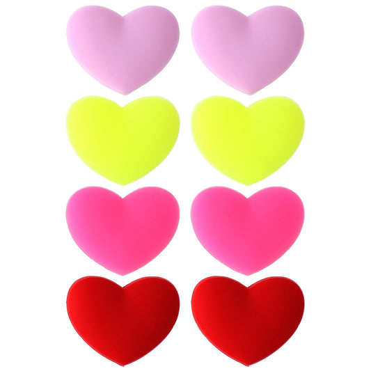 KALIONE 8pcs Tennis Vibration Dampener, Heart-Shaped Silicone Dampener Tool Tennis Racket Shock Absorbers for Tennis Racquet String Dampener Cute Tennis Supplies（Mixed Colors）
