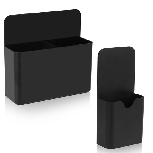 KALIONE 2 Pcs Magnetic Marker Holder Magnet Storage Pen Organizer Magnetic Pen Holder Magnetic Dry Erase Marker Holder for Whiteboard Blackboard Refrigerator Metal Locker(Large & Small)