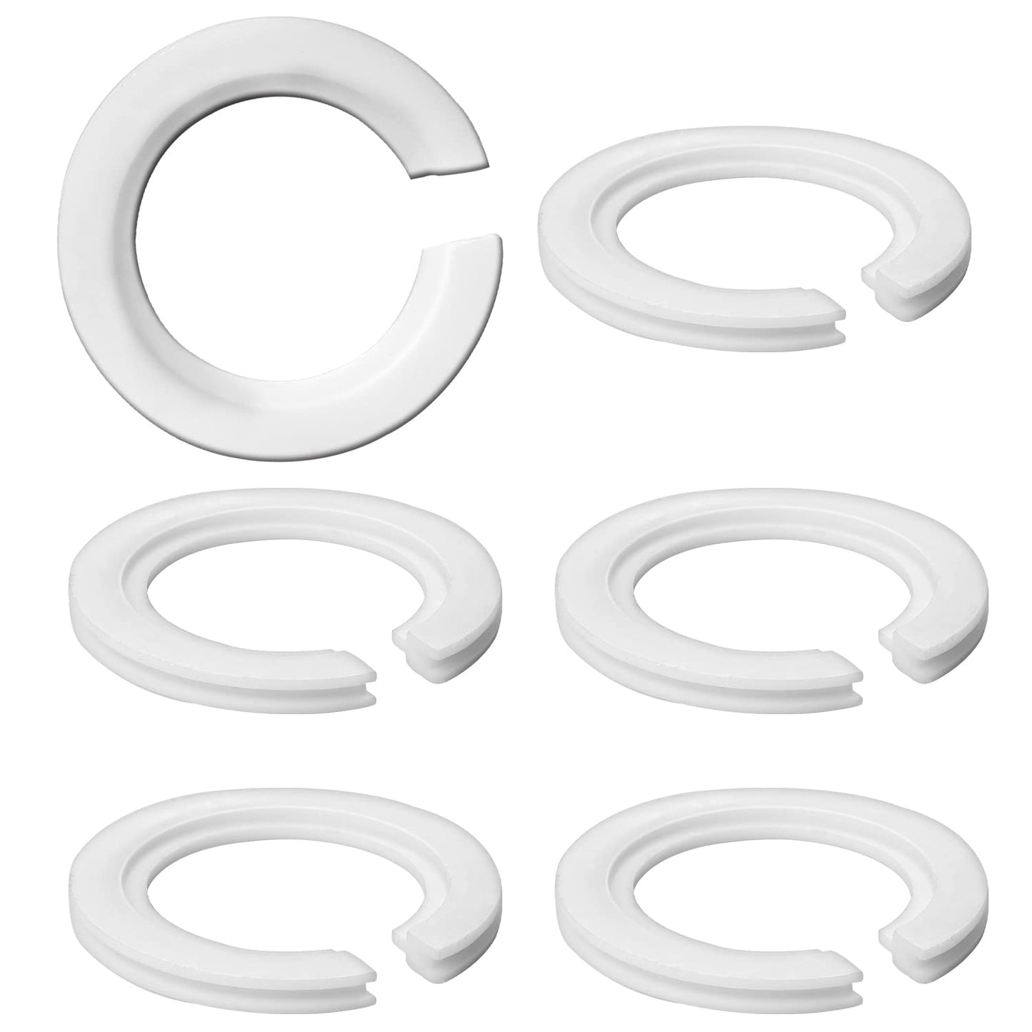 E27 to E14 Lamp Shade Ring Converter, 6 Pack Lampshade Reducer Ring Washer E27 Lamp Ring, Plastic Replacement 42mm to 29mm Lamp shade Adapter Rings Light Shade Fitting