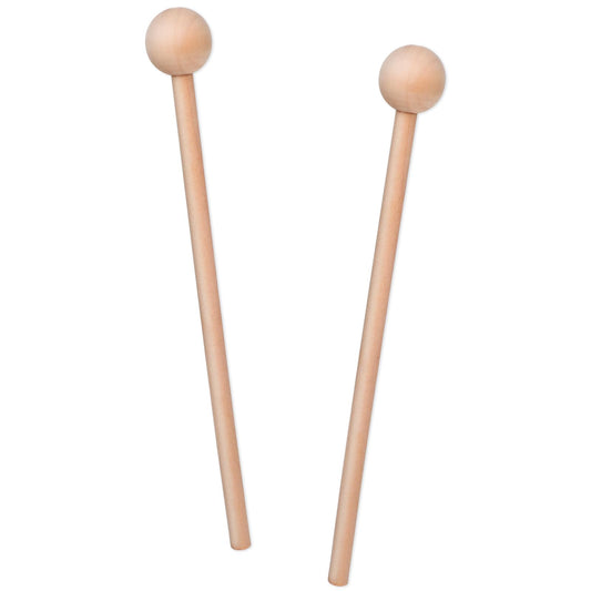 Pack of 2 Wooden Mallets, Xylophone Beaters, Wooden Percussion Sticks, Glockenspiel Beaters with Wooden Handle, Rhythm Sticks, Drumsticks for Xylophone Glockenspiel Wooden Block Glockenspiel (20.5 cm)