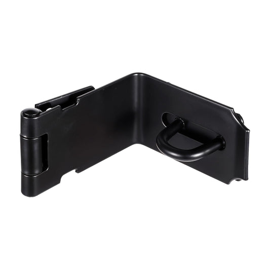 90 Degree Hasp Latch, Right Angle 304 Stainless Steel Padlock Hasp Lock for Right Angle File Cabinet, Desk Drawer, Tool Box, Mailbox, Bookcase, Drawer (Black-1pc)