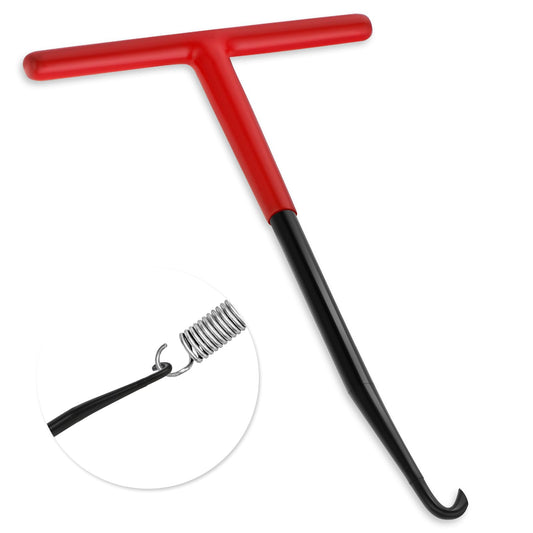 Exhaust Spring Hook Motorcycle Spring Puller Metal Spring Pull Hook T-Handle Puller with Rubber Coating T Hook Spring Puller Brake Spring Hook 16 x 8 cm Mounting Hook for Scooter Bicycle Moped
