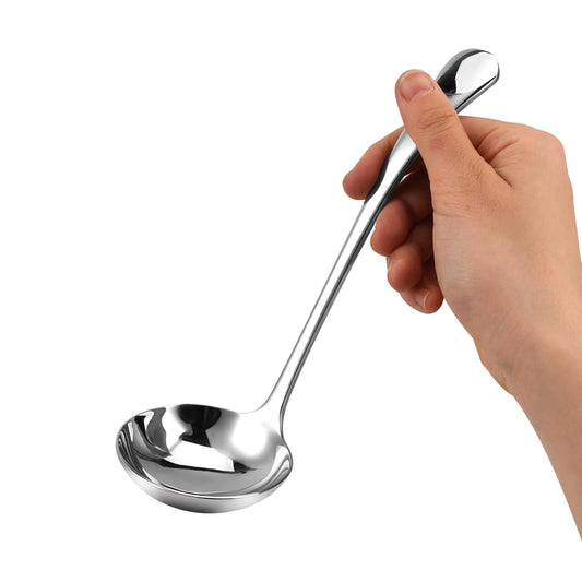 7.9 Inch Soup Ladle Small Ladle Silver Small Gravy 18/10 Stainless Steel Sauce Ladle Gravy Ladle for Spooning Sauces or Gravies