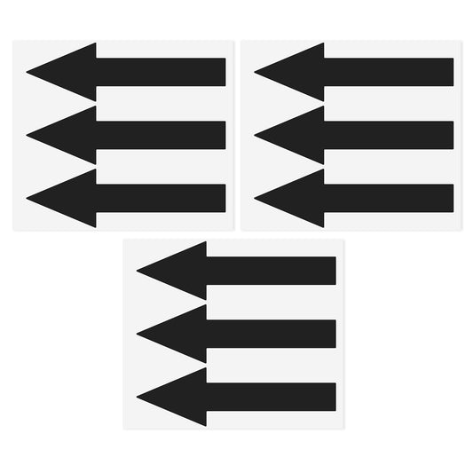 9 Pack Black Arrow Sign Stickers Floor Arrow Stickers Wall Marking Arrow Signs Stickers Decal PVC Self Adhesive Waterproof Arrow Marking Stickers Road Instructions Stickers