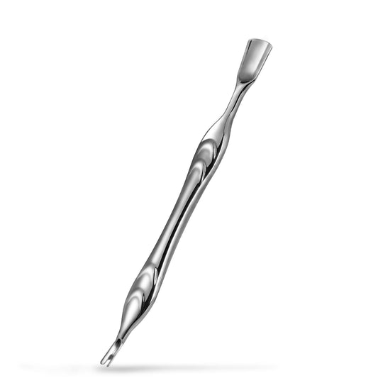 2-in-1 Cuticle Remover, Stainless Steel Nail Cuticle Trimmer Nail Gel Polish Remover Tool U-shaped Cuticle Pusher Cuticle Cutter Tools for Manicures and Pedicures (1 Pack)