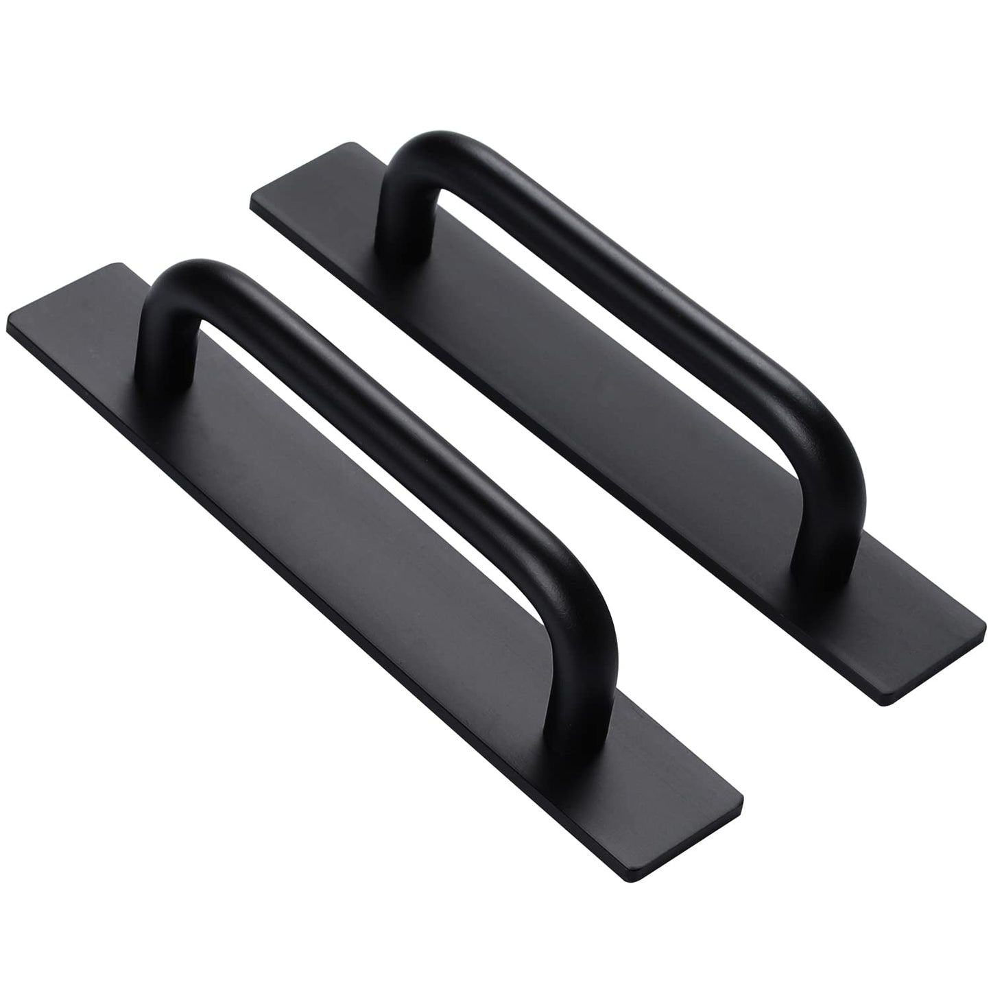 2pcs Black Kitchen Cupboard Handles Self Adhesive Door Handles Stick On Cabinet Door Handles for Cabinet Drawer Wardrobe Bathroom Sliding Door Window Dresser