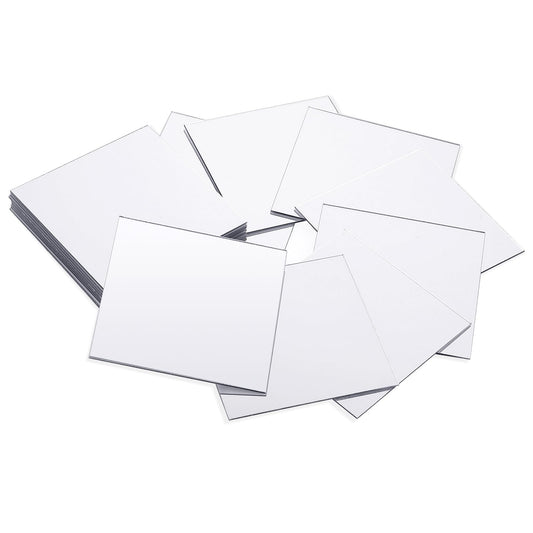 Hariendny 25 Pieces Acrylic Mini Square Mirror Adhesive Small Square Mirror Mini Craft Mirror Craft Mirror Tiles for Crafts Wall Door Home Decorations (3 Inches)