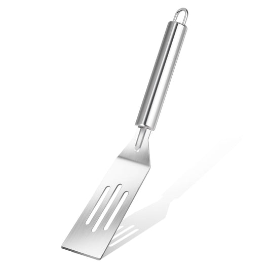 Smll Metal Spatula Turner Mini Brownie Spatula 9.8 Inch Stainless Steel Slotted Spatula Nonstick Serving Spatulas for Kitchen use Flipping Cooking Baking Brownie Cookie Dessert Lasagna Fish Egg