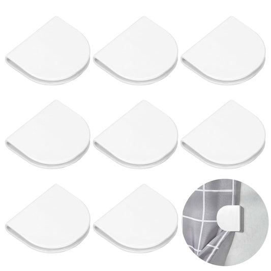8Pcs Shower Curtain Clips Set,Self-Adhesive Bathroom Clips for Shower Curtains Shower Liner Splash Clips Shower Splash Guard Clips Small Shower Splash Clips for Shower Hanging Home Decoration