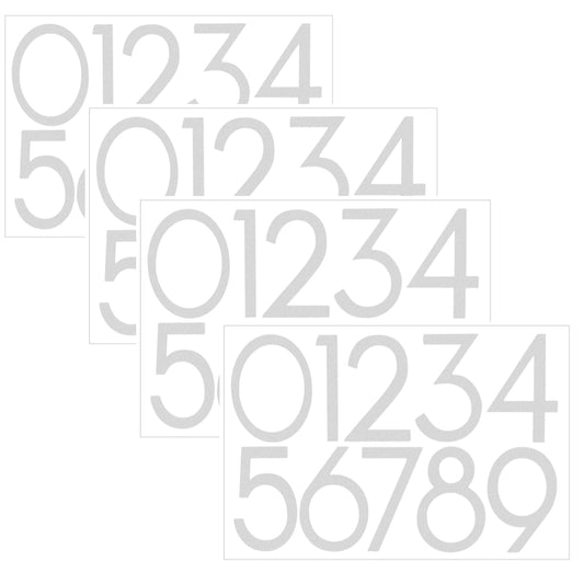 40Pcs Reflective Mailbox Numbers Stickers, Self Adhesive Mailbox Numbers for Outside, 0-9 Waterproof Vinyl Reflective Stickers, Self Adhesive White Number for House Address Sign Window(2 Inch-White)