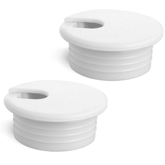 2Pcs White Desk Grommet 1.5 Inch, Plastic Grommet Cable Hole Cover Cable Management Cord Hole Cover Computer Table Cord Wire Organizer for Home Office TV Stands Tabletops